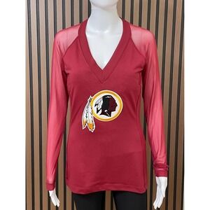 NFL All Sport Couture Women's M Red Shirt Polyester Washington‎ Commanders Team